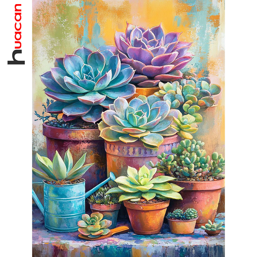Florist Supply Vases - Huacan كامل مربع الحفر المستديرة 5D