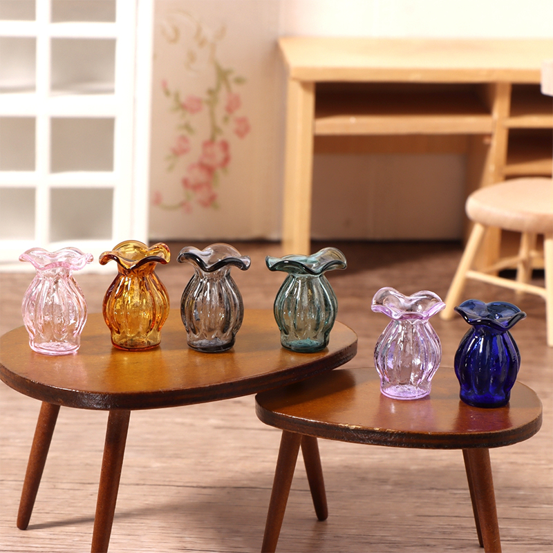 Florist Supply Vases - إناء زجاجي مصغر لبيت الدمية ،