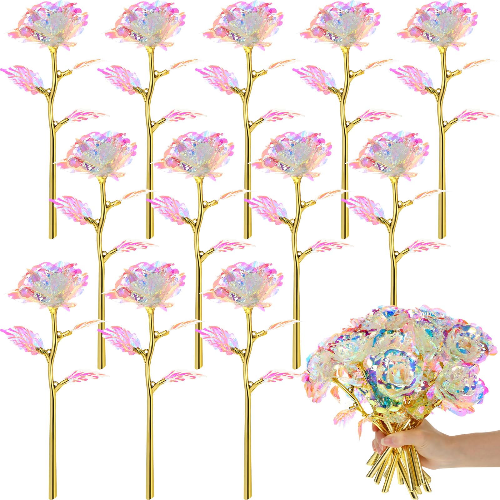 12 قطعة من زهور جالاكسي الوردي - مراجعة Florist Supply Bulk وسعره